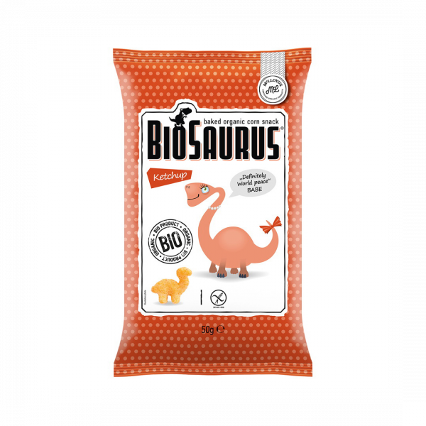 Biosaurus Babe s kečupem kukuřičné křupky 50 g