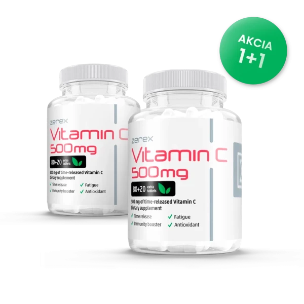 Levně 2x Zerex Vitamín C 500 mg s postupným uvolňováním 2x 100 tablet