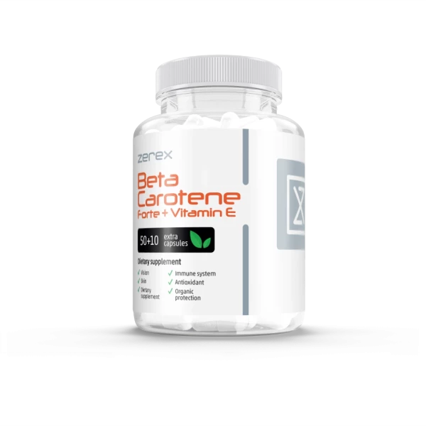 Zerex Betakaroten Forte + Vitamin E 50 + 10 kapslí
