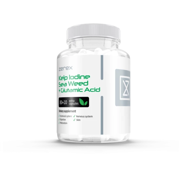 Zerex Kelp Mořská Řasa - jód pro správnou funkci hormonálního systému 80 + 10 tablet