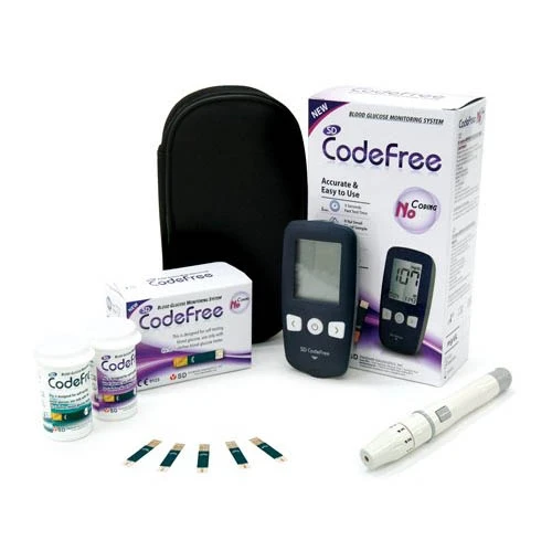 Komplet glukometr SD CodeFree Plus + 50ks proužků