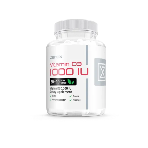 Levně Vitamin D3 1000IU 50 + 10 tablet