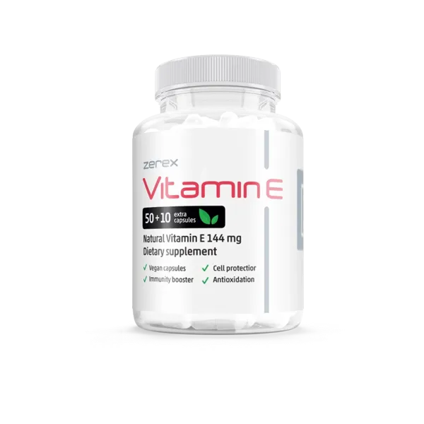 Levně Vitamin E v přírodní formě 50 + 10 kapslí